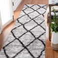 thumbnail image 5 of Leick Home Ardita Soft Shag Trellis 2'2" x 7'7" Runner Rug, Modern Gray/Charcoal, 5 of 19