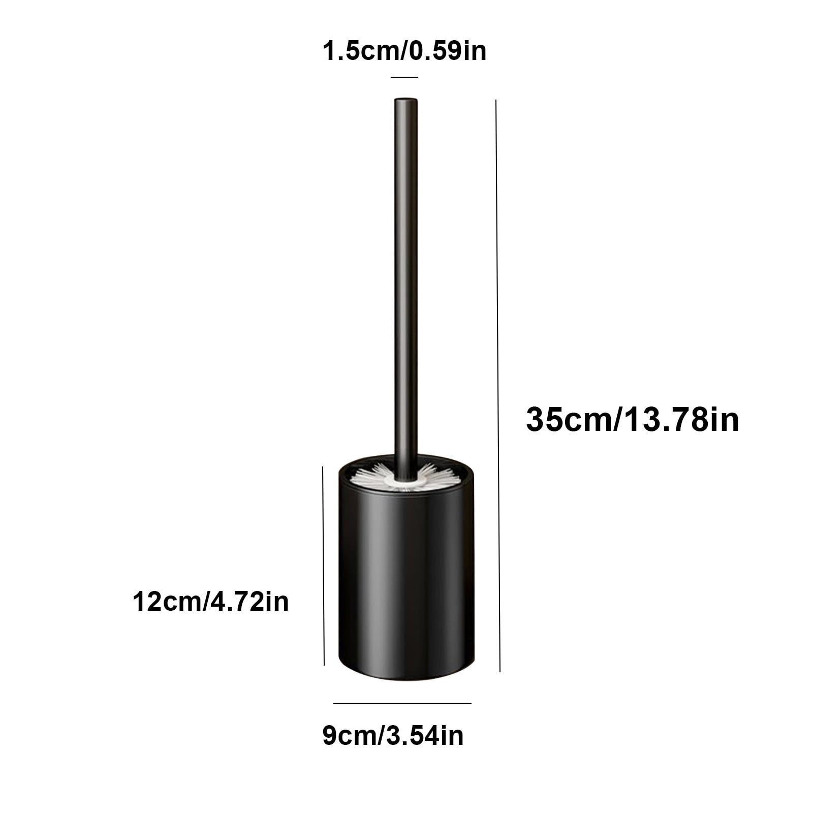 JilgTeok 3 Packs Toilet Brush and Holder Set with Stainless Steel Heavy Duty Base Modern Compact Toilet Cleaner Brush with Long Handle Bristles for Bathroom Toilet Deep Cleaning
