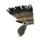thumbnail image 5 of Tocado de plumas artificiales para hombre y mujer, sombrero indio para fiesta, disfraz Marrón negro, 5 of 9