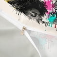 thumbnail image 4 of Castle Fairy Black Girl Duvet Cover King,Abstract Graffiti Splash King Bedding,Black Beige,Grey Reversible,1 Duvet Cover and 2 Pillowcases, 4 of 6