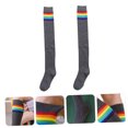 thumbnail image 5 of WEAVILUX 1 Pair Women's Warm Grey Knee Socks Cotton Blend Winter Socks Comfortable and, 5 of 7