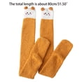 thumbnail image 3 of Milue Women Cartoon Thigh High Fuzzy Slipper Socks Cute Animal Embroidery 3D Ears Over Knee Long Stockings Winter Fluffy Plush Warm Leg Warmers, 3 of 21