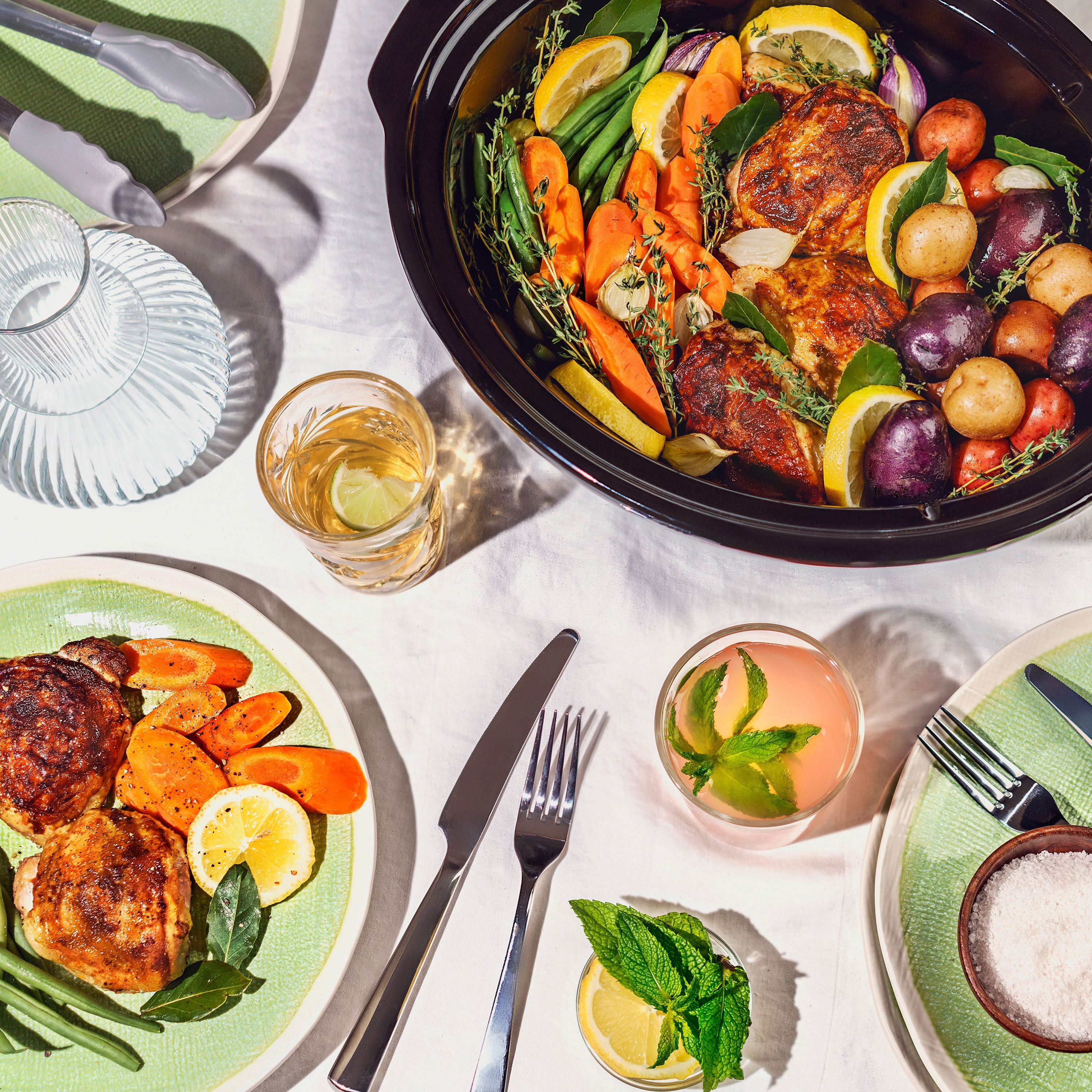 Beautiful 6 Qt Programmable Slow Cooker, Wildflower Black Sesame by Drew Barrymore
