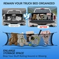 thumbnail image 3 of Envelope Style Truck Bed Cargo Net for Dodge Ram 1500 2019-2026 Accessories, Rear Trunk Mesh Cargo Net, Upgraded 5mm Bungee & Double-layer Nylon Storage Tailgate Netting Grocery&Tool Holder Organizer, 3 of 8