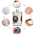 thumbnail image 6 of Yayeee 2 Pack Qtip Holder Bathroom Cotton Swab Canister with Lid Clear Dispenser Set, Beige Astronaut Space, 6 of 6
