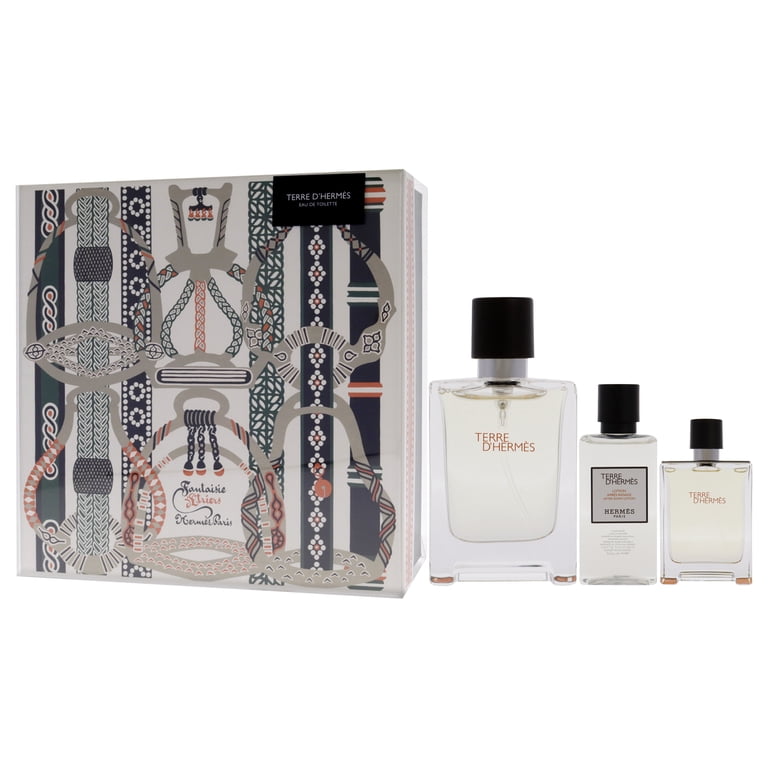 Hermes Terre Dhermes , 3 Pc Gift Set 3.3oz EDT Spray, 0.42oz EDT