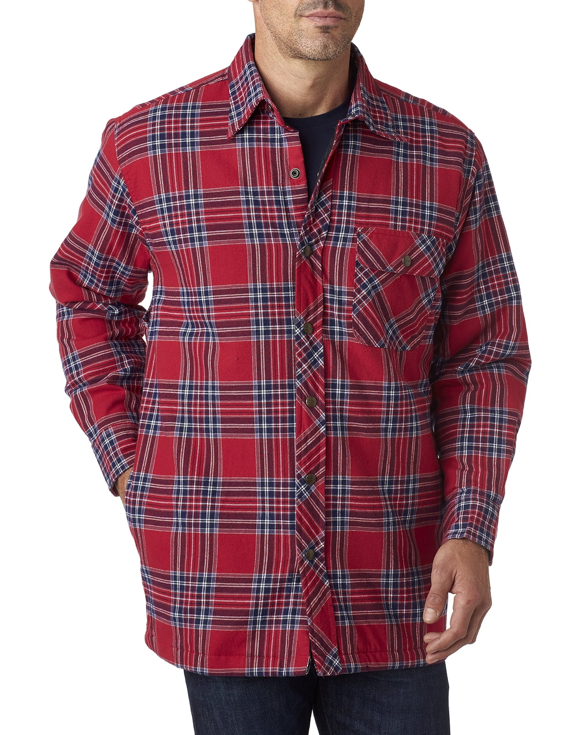Mens plaid quilted jacket Outlet