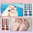 thumbnail image 3 of Mcolor Summer Toe Nail Polish Stickers Full Nail Wraps for Women Self Adhesive Nail Polish Strips for Toes Gel Nail Strips Toenail Manicure Sticker, 3 of 9