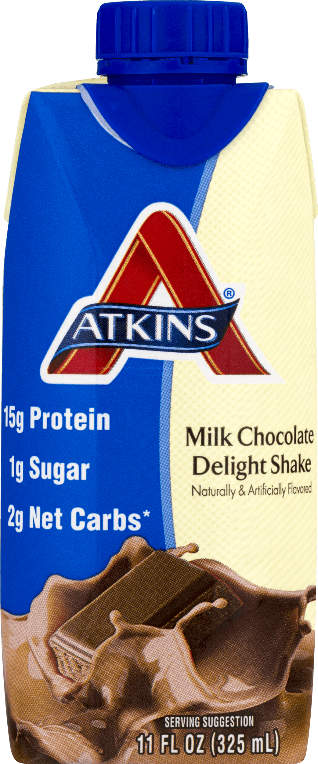 ATKINS Advantage Milk Chocolate Delight Shake 11 OZ (325 ml) (Pack of 12)