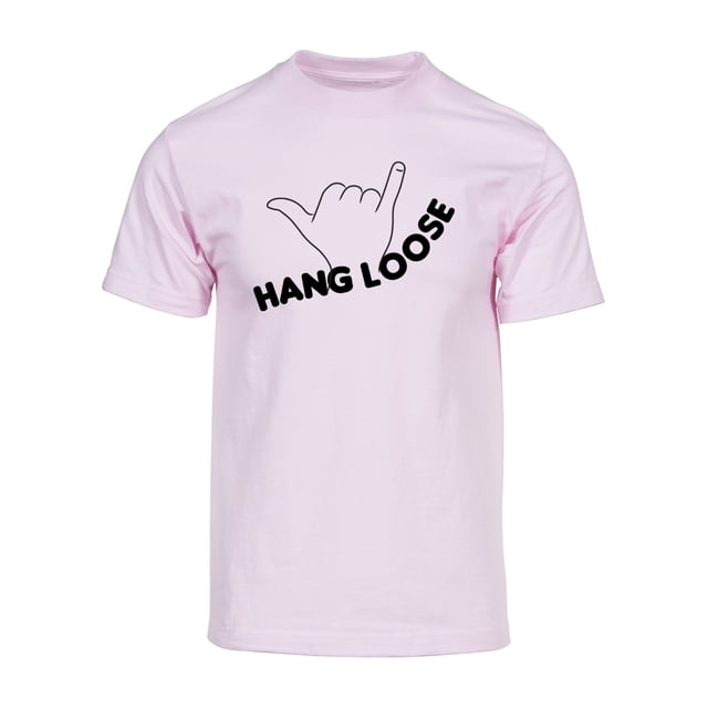 Gravity Threads Hang Loose Mens Short-Sleeve T-Shirt - Light Pink - 2X-Large