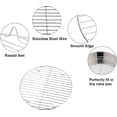 thumbnail image 3 of Casewin Round Cooling Racks Set of 1, Stainless Steel Wire Oven Rack for Baking Cooking Steaming and Roasting, Healthy & Rustproof, Mirror Finished & Dishwasher Safe, Metal Silver - 17cm, 3 of 7