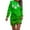 Green, variant on Fiaer Christmas Snowflake Long Sleeve Dress for Women Sweatshirt Dress Fall Fashion Outfits Casual Mini Dress Green XXL