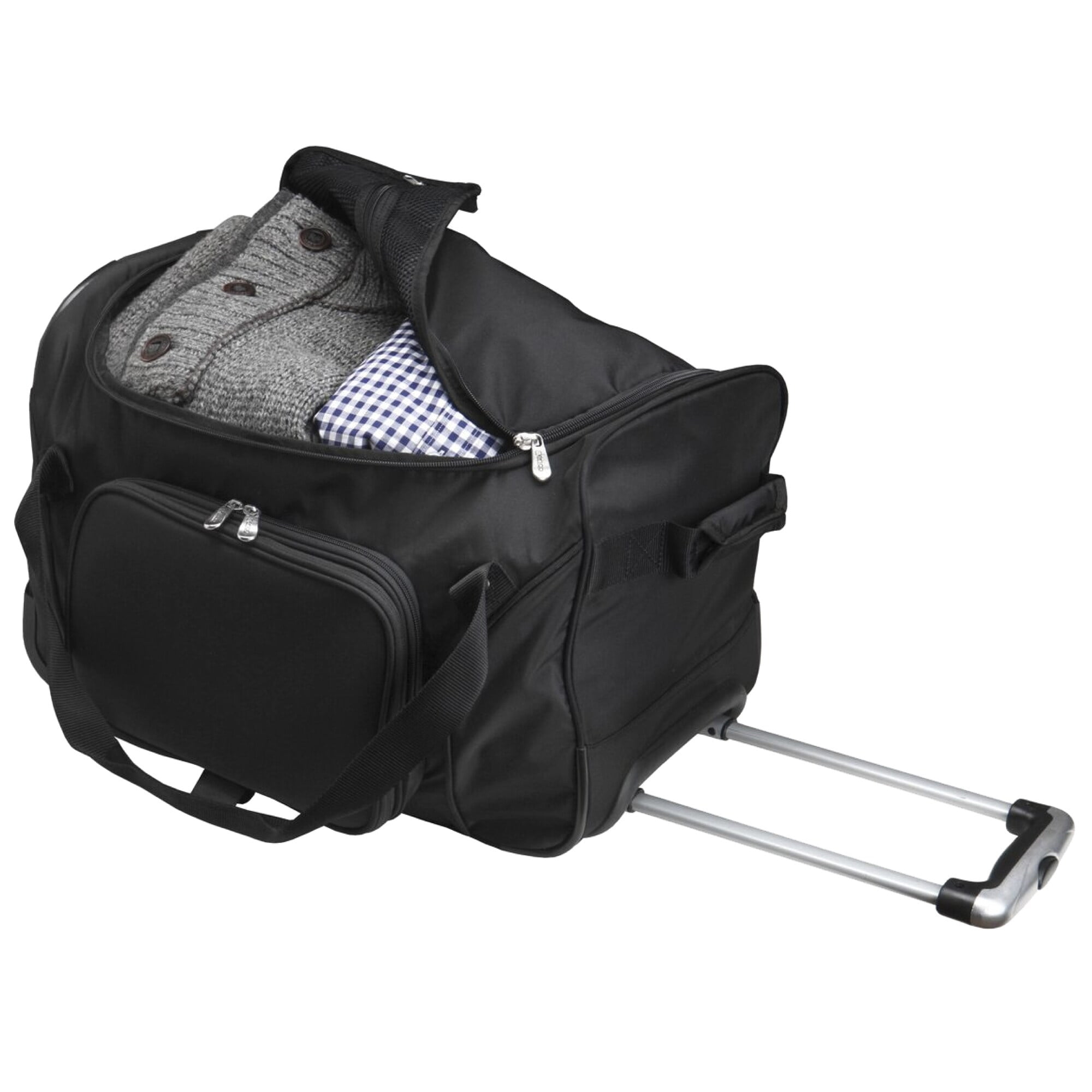 MOJO Black NDSU Bison 22" 2-Wheeled Duffel Bag