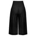 thumbnail image 5 of Women Capri Pants Solid Color Stretch Waist For Sports Fashion Casual Hiking Pants, 5 of 5