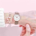 thumbnail image 2 of Resicozy Round Watches for Women Quartz Watch Casual Lightweight Wrist Watches Easy Reader Watch with Leather Strap Light Gray, 2 of 3