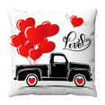 thumbnail image 2 of Funda de almohada corta de forro polar con estampado de coche para San Valentín, decoración del hogar, decoración de habitaciones y paredes, para festivales, fiestas y vacaciones., 2 of 6