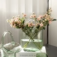 thumbnail image 4 of Cesta de transporte con forma de bolsa, jarrón de cristal verde, flores acuáticas, flores secas, adorno, pecera, decoración del hogar, 4 of 5