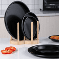 thumbnail image 4 of Round Pizza Mould Plate Pizza Pan Deep Tray Carbon Steel Non-Stick Mold Baking Oven Tool Baking Mould Tray 7In Black, 4 of 10