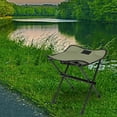 thumbnail image 1 of Camping Folding Stool Saddle Chair Footrest Portable Compact Collapsible Stool Fishing Chair for Concert Festival Sports Backpacking Fishing Dark Green, 1 of 10