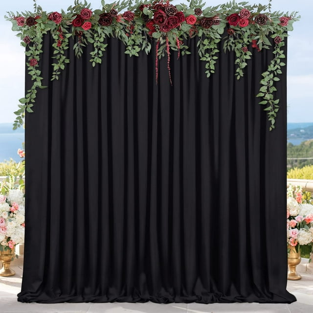 Cortinas B-COOL de poliéster, 152 x 244 cm, 2 paneles, color negro