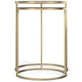 thumbnail image 6 of Simpli Home Drake 18 inch Wide Round Contemporary Nesting table in Antique Nickel, Antique Copper, Fully Assembled, 6 of 9