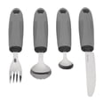 thumbnail image 4 of Adaptive Eating Utensils Set, Stainless Steel  Hangable Knife Fork Spoon Adaptive Utensils with Non Slip Rubber Handle for Parkinson, 4 of 7