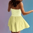 thumbnail image 6 of cfhntfmh Tube Top Dress for Women Summer Strapless Flowy Mini Dresses Fashion Patchwork Pleated Going out Dress, 6 of 7