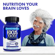 FOCUS FACTOR Original (60 Count) - مكمل غذائي لصحة الدماغ يحتوي على فيتامينات B6 وB12 وD وBacopa Monnieri