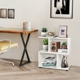 thumbnail image 3 of Costway 2 PCS 2-Tier Bookshelf S Shaped Bookcase Storage Rack Display Shelf w/ Foot Mats, 3 of 10
