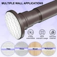 thumbnail image 6 of XIQIYY Spring Tension Curtain Rod 18-32 Inches Small Tension Rod Short Shower Curtain Rod Adjustable Closet Rod Heavy Duty Shower Rod,Bronze, 6 of 8
