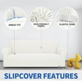 thumbnail image 3 of YEMYHOM 1-Piece Super Stretch Loveseat Slipcovers Non Slip Sofa Couch Covers for 2 Cushion (Loveseat, White), 3 of 7
