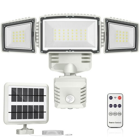 

LED Solar Motion Lights 3 Heads Adjustable Solar Powered Wall Lights for Courtyard Garden Patio Backyard