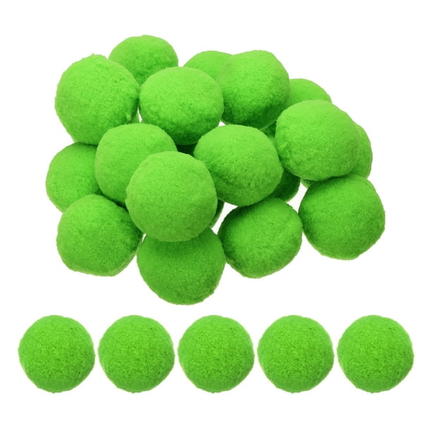 Pompones de 2 pulgadas para manualidades, 20 piezas de pompones para manualidades, bolas esponjosas a granel para sombreros, arte navideño DIY, verde claro