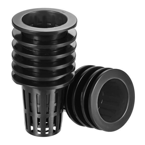 Uxcell Garden Slotted Mesh Cups Hydroponic Net Pots Plastic 2.75 Inch, Suitable for Planting, Black 10pcs