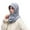 Grey, variant on Generic Women'S Windproof Neck Gaiter Cap Adult Solid Plush Windproof Transparent Full Head Hooded Winter Mask Hat Unisex Double-Layered Knit Beanie