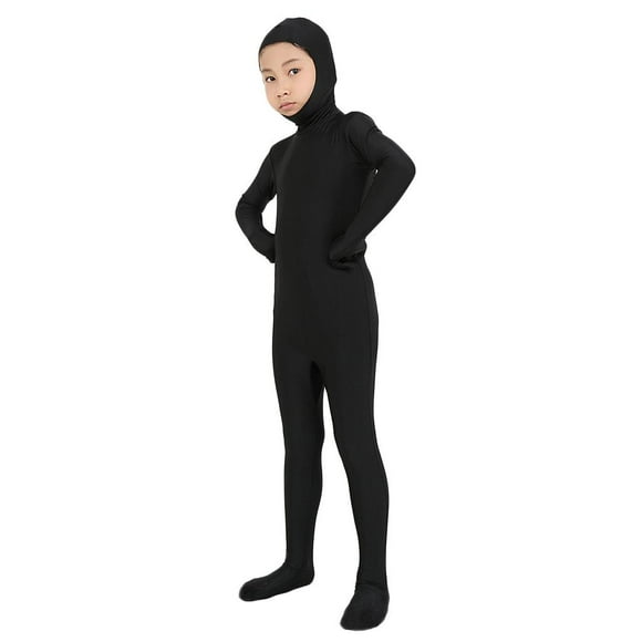 Prettyia - Body de cuerpo entero para niños, color negro L Zulema Disfraz de mono para niños
