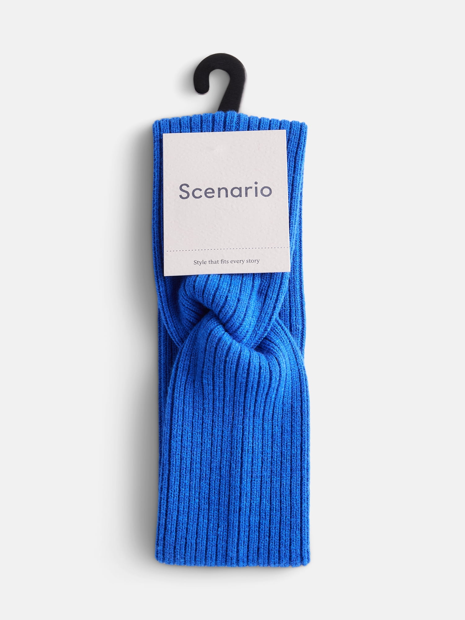 Scenario Women's Knit Twist Headwrap, Blue Fire