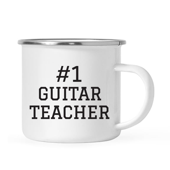 Koyal Wholesale Stainless Steel Campfire Coffee Mug, #1 Guitar Teacher, 1-Pack