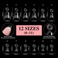 thumbnail image 3 of Graflsoa 600-Piece Matte Short Nail Tips Set, No-File No-Trace Armor Nails, 12 Sizes in 5 Styles, Compact 22.5x12.5x2cm Box, 123g Lightweight, 3 of 6