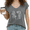 1-Dark Gray, variant on UNISHE Women's Twin Tiger Line V-Neck Sleeveless T-Shirt Purple Fashion Casual Top