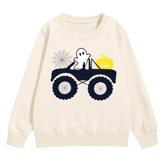 Mercatoo Halloween Sweatshirt for Boys Girls Graphic Printed Crewneck Long Sleeve Pullover Fall Loose Casual Tops