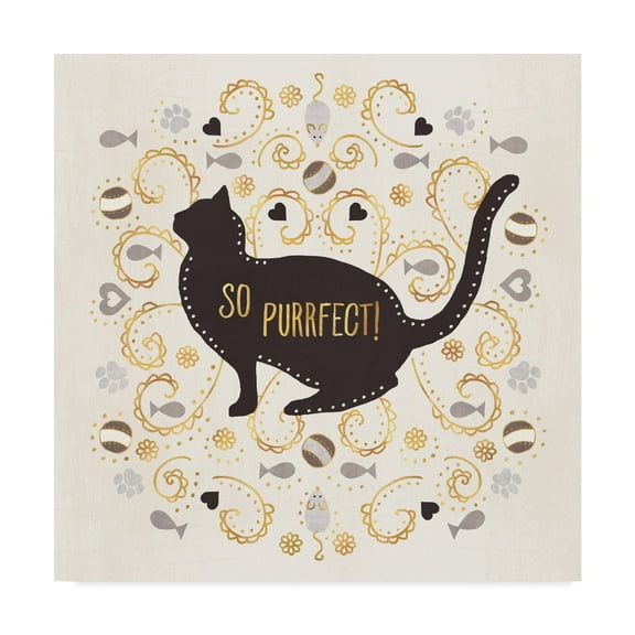 Trademark Fine Art 'Otomi Cats III Neutral' Canvas Art by Veronique Charron