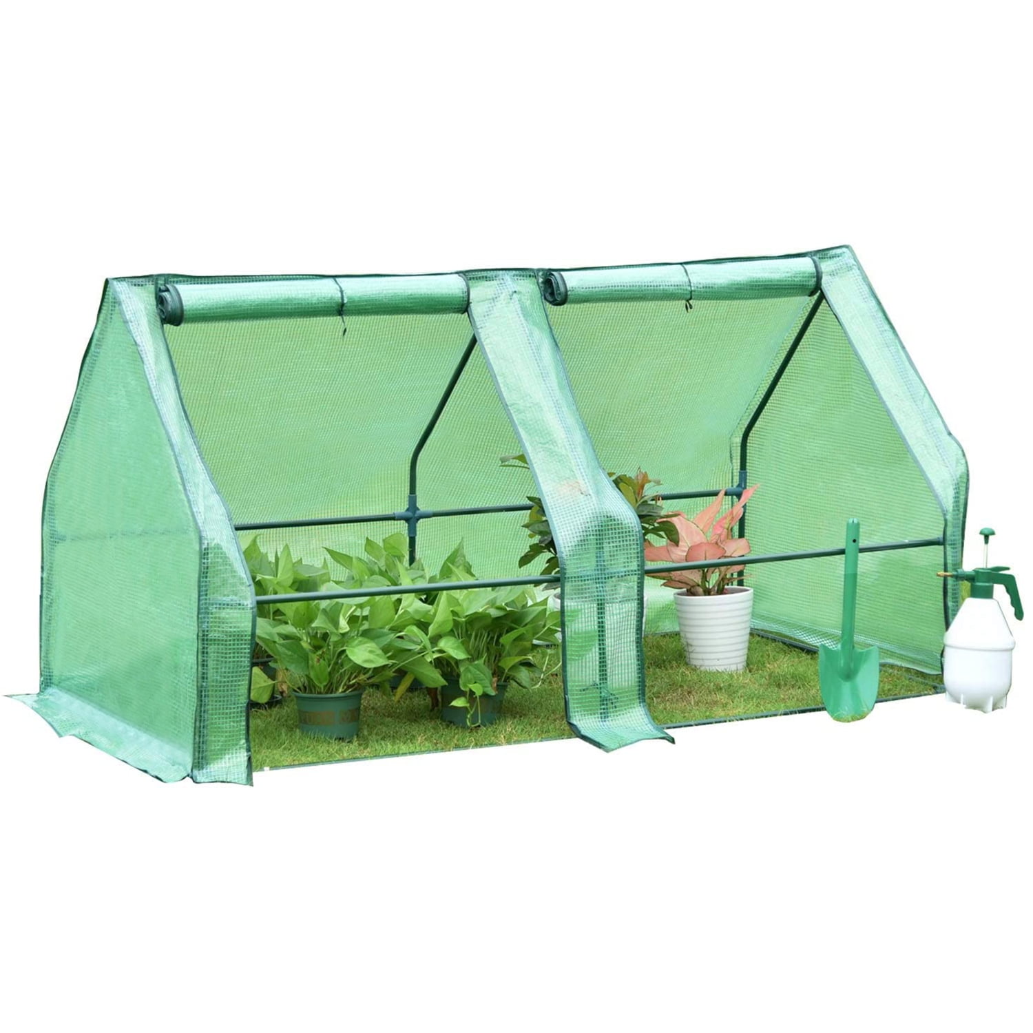 Lowestbest Garden Greenhouse, Mini Greenhouse with Zipper Door for Indoor or Outdoor Gardening Lowestbest Garden Greenhouse, Mini Greenhouse with Zipper Door for Indoor or Outdoor Gardening