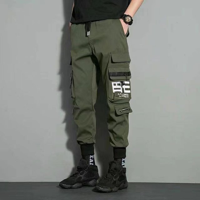 Classic Design Multi Pockets Cargo Pants, Men's Casual Loose Fit Drawstring Cargo Pants Joggers For Spring Summer Outdoor