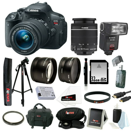 Canon EOS Rebel T5i 18.0 MP CMOS Digital Camera with 18-55mm Lens and 32GB Deluxe Accessory Kit