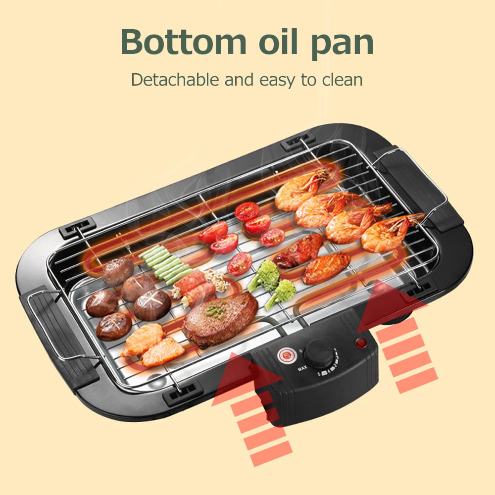 Korean Electric Grill Electric Smokeless Grill Pan Indoor Grill Double  Automatic Rotary Skewer Machine электро гриль для кухни