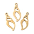 thumbnail image 2 of Ion Plating(IP) 316L Surgical Stainless Steel Pendants Nickel Free Laser Cut Conch Charm Real 18K golden Plated 18x7.5x1mm Hole: 1mm, 2 of 3