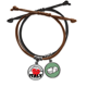 thumbnail image 1 of Me encanta Italia palabra amor corazon Forma del circulo Pulsera Cuerda Mano Cadena Cuero Dinero Pulsera Unbranded M, 1 of 2