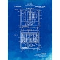 thumbnail image 2 of Borders, Cole 19x24 Gold Ornate Wood Framed with Double Matting Museum Art Print Titled - PP207- Faded Blueprint Toastmaster Toaster Patent Print, 2 of 4