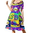 thumbnail image 1 of Vestido con paneles de cómics coloridos, vestido de dama de honor, vestidos de fiesta para mujer, vestidos de mujer para ocasiones especiales, 1 of 7